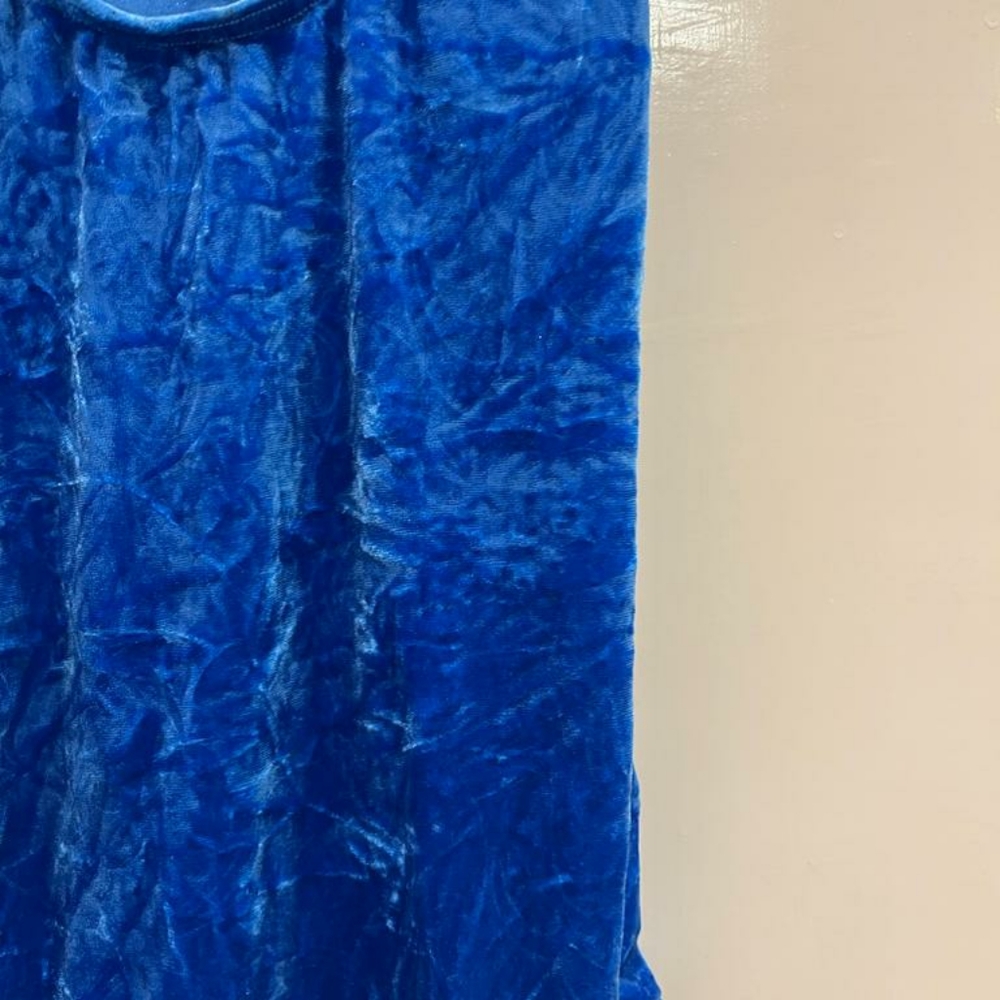 Blue kids velvet bodysuit - Picture 4 of 4
